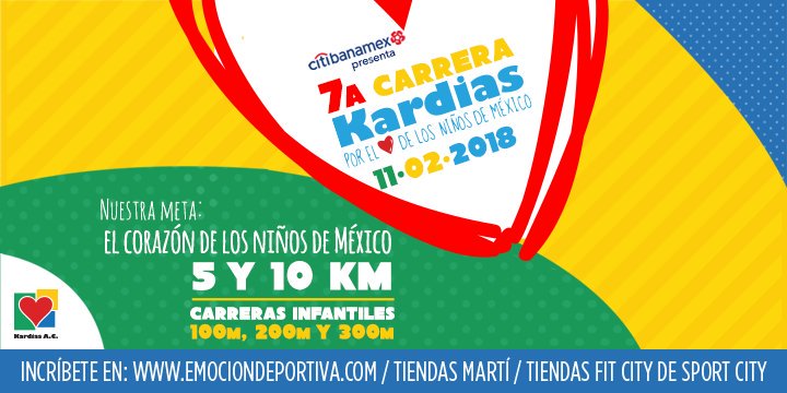 7a Carrera Kardias, 5k, 10k y carreras infantiles, CDMX, 11 de febrero 2018