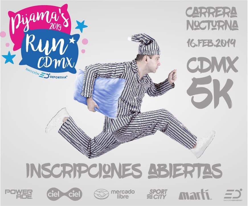 Carrera Pijamas Run 2019: la carrera nocturna de 5K que puedes correr en pijama en la CDMX este 16 de febrero de 2019