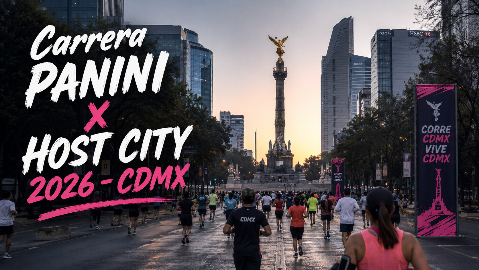 Carrera Panini x Host City 2026 — 3K, 5K y 10K el 30 de mayo de 2026 en Paseo de la Reforma, CDMX