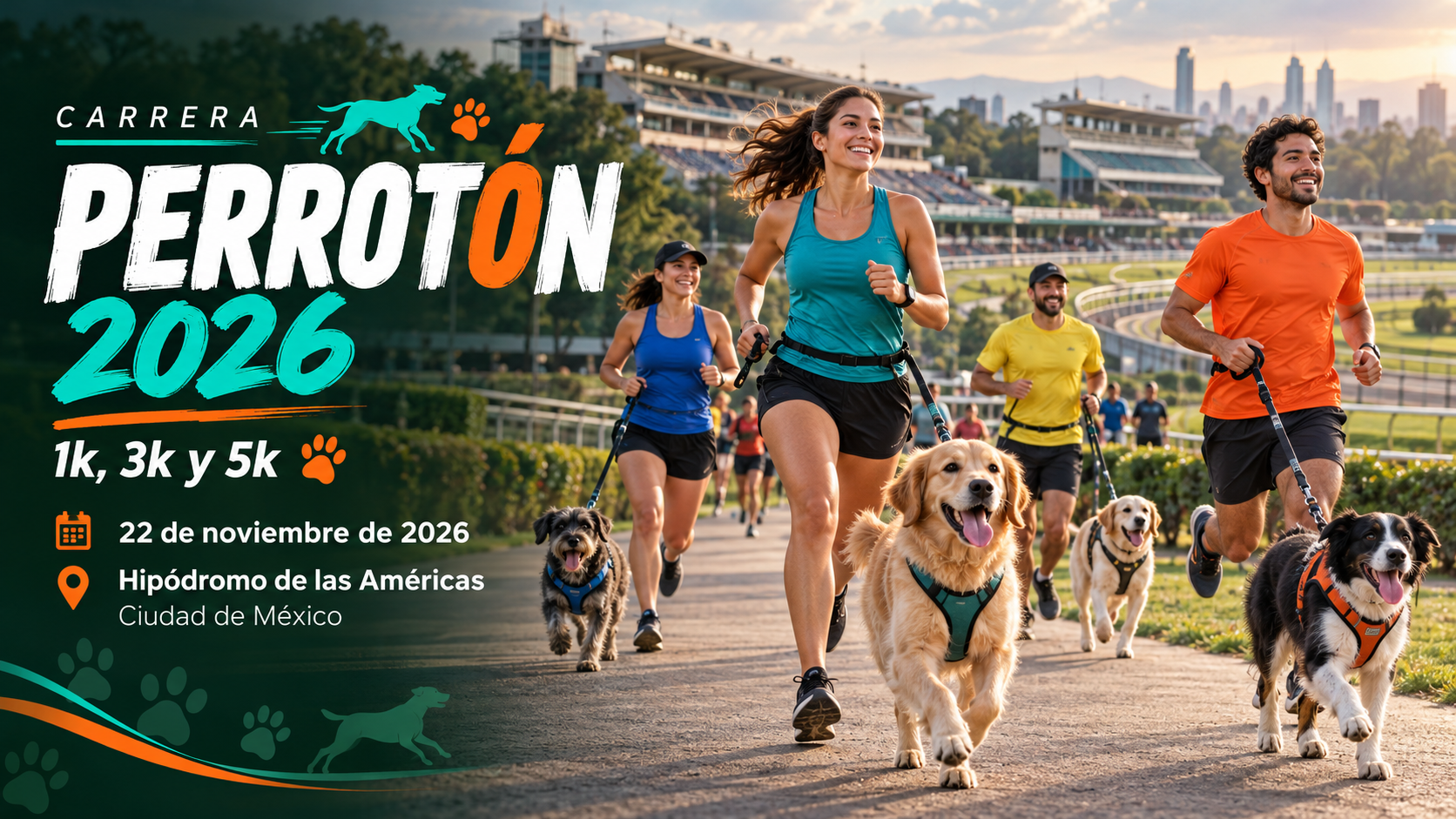Carrera Perrotón 2026 1k, 3k y 5k, 22 de noviembre 2026, CDMX